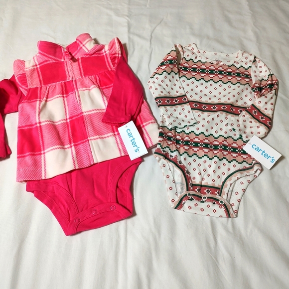 Baby Girl Long sleeve onesies bundle 9 months - Picture 1 of 7
